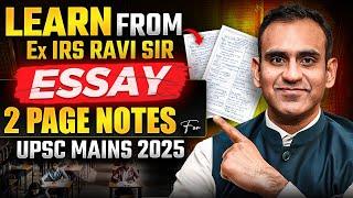 The UPSC Essay Writing Technique for UPSC Mains 2025 You Need to Know | Ex IRS Ravi Kapoor Sir