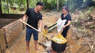 How to make a pig trough | cook food for pigs - Chúc Tòn Bình