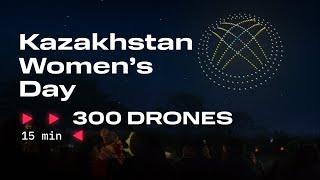 The International Women's Day Drone Show in Kazakhstan