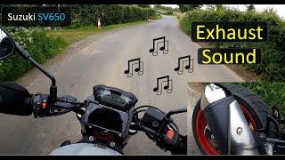 Suzuki Sv650 | Exhaust sound | Country roads