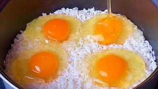 Beat 4 eggs in rice, learn to do this, my family will not eat steamed buns