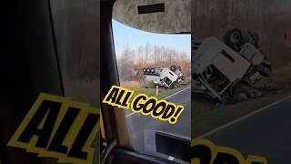 Big Crash, Lucky Escape!  #truckdriver #lkw #camion #bigrig #hgv #lorry #driver #lucky #routier