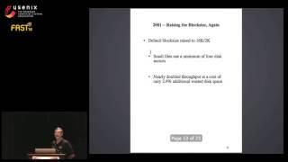 FAST '15 - Keynote Address: A Brief History of the BSD Fast Filesystem