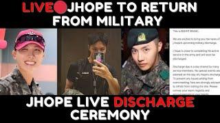 LIVEJHOPE TO RETURN FROM MILITARY | Jhope Live Discharge Ceremony | BTS Jhope Leaving Military Camp