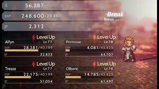 Chubby Cait Killed + EXP x 100 effect (Octopath Traveler)