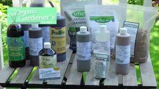 Organic Gardening Fertilizers and supplies