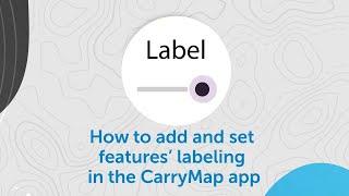 How to add and set features’ labeling in the CarryMap app