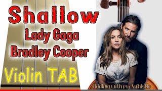 Shallow - Lady Gaga - Bradley Cooper - Violin - Play Along Tab Tutorial