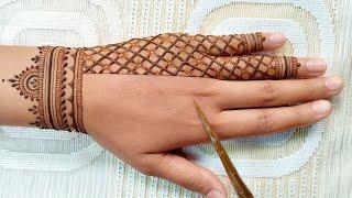 Easy back hand mehndi design | Simple mehndi design | Mehandi ka design | Stylish Mehndi design 2024