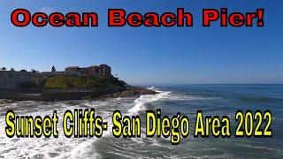 Exploring Ocean Beach Pier In San Diego California. Sunset Cliffs 2022 Road Trip Fun