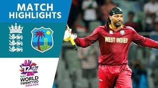 Gayle Smashes 100 Off 47 in Easy Win | England vs West Indies | ICC Men's #WT20 2016 - Highlights