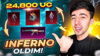 INFERNO KELDI 24,800 UC HAMMASINI OLDIM  MANA BU OMAD - PUBG MOBILE!!!