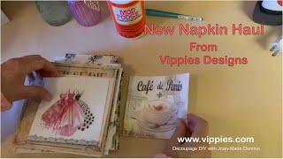 Vippies Designs | NEW! Napkin Haul for Mod Podge Decoupage | Paris ️ Floral ️ Romance