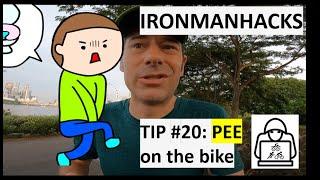 Pee on the bike, while cycling in your triathlon or Ironman. IronmanHacks tip #20.