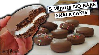 5 Minute CAKE SNACKS! *NO BAKE* Choco Pies w/ Choco Shell