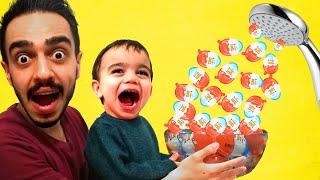 Yağız Sürpriz Yumurta Doldurdu - Pretend Play Hand Shower Surprise Eggs