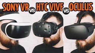 VERSUS ВСЕХ ШЛЕМОВ ВИРТУАЛЬНОЙ РЕАЛЬНОСТИ. Sony VR, HTC Vive, Oculus Rift