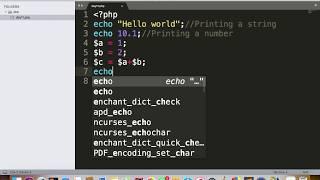 PHP - Day11 - Printing Hello World, Variable Assignment and Mathematical Operations