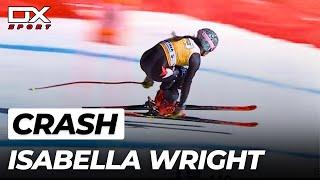 Alpine Ski Isabella Wright crash at Cortina d'Ampezzo | Downhill | 2024 