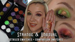 Bella Beaute Bar Strange and Unusual Palette| Detailed swatches, comparison swatches + 2 looks