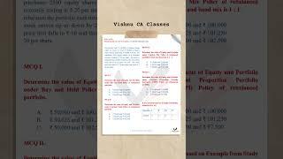 Portfolio Rebalancing | MCQ Case Scenarios #cafinal #cafinalafmrevision #cafinalafm