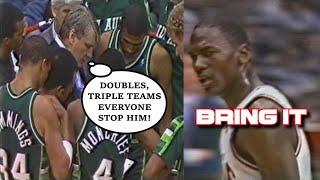 Young Michael Jordan vs Loaded Reigning 6 time Division Champion Milwaukee Bucks (Rivals)