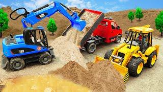 Cranes, dump trucks, excavators, bulldozers, road rollers to fill sand pits - HP DIY Farming