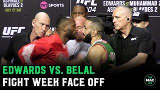 Leon Edwards fails to make Belal Muhammad flinch at Face Off | UFC 304