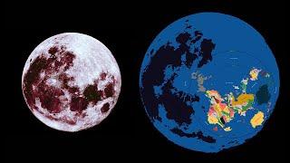 Moon Transition to Political World Map