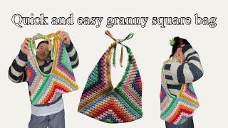 Quick and easy granny square bag tutorial