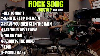 NONSTOP ROCK SONG DRUM COVER |REY MUSIC COLLECTION