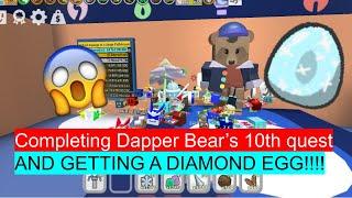 Completing Dapper Bear’s 10th quest *diamond egg* | Bee Swarm Simulator