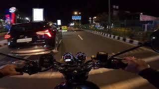 Royal Enfield Interceptor 650 ASMR Night Ride to Khan Market | Pure Exhaust Sound | No Commentary