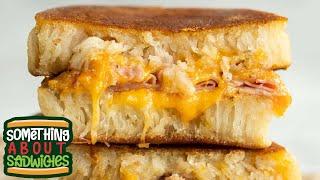 Cheesy Ham Crumpet Sandwiches #shorts