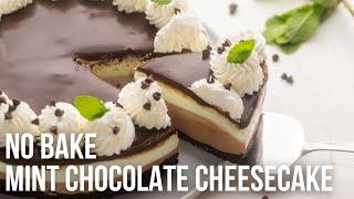 No Bake Mint Chocolate Cheesecake l The Recipe Rebel