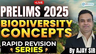 UPSC Prelims 2025 | Complete Biodiversity Concepts | Rapid Revision Series with Ajay Sir | Edukemy