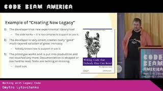 Working with Legacy Code - Dmytro Lytovchenko | Code BEAM America 2024