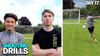 BEST FOOTBALLER SHOOTING DRILLS... (DAY IN THE LIFE OF A FOOTBALLER) | Day 17