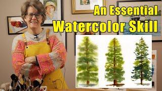 Same Watercolor Techniques Result in 3 Totally Unique Trees.  What's the Difference?