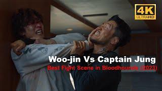 Best Fight Scenes in Bloodhounds | 2023 | Woo-jin Vs Captain Jung