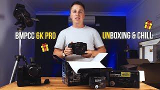 unboxing + chill w/me bmpcc6k pro + accessories 