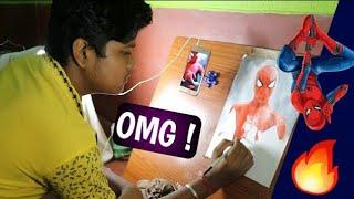 How To Draw Spider Man || Spider Man Drawing #Shorts @subhojitMondalArt