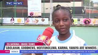 Gbolahan, Goodnews, Mofifunoluwa, Karina, Yahaya Are Winners In ITA National Junior Tennis