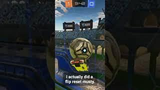 a flip reset musty vs a cocky gold player  #rocketleague #rl #clip #shorts #musty #flipreset #short