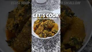 Cook Nigerian egusi soup with me for dinner #cooking #cookwithme #momlife #dinner #wife  #egusi