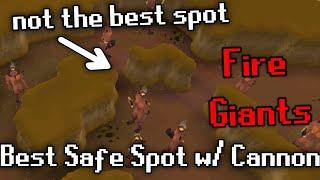 Fire Giants Best Safe Spot W/ Cannon On Task - OSRS