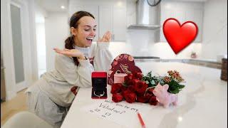 ASKING HER TO BE MY VALENTINE! *cute reaction*