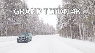 Grand Teton National Park 4K - Scenic Drive - Wyoming USA