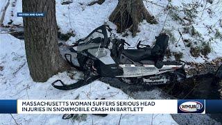 Woman injured in snowmobile crash in Bartlett