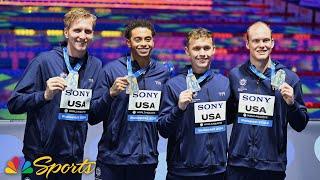 TWO WORLD RECORDS IN ONE RACE! Hobson, Team USA make history in 4x200 relay at Worlds | NBC Sports